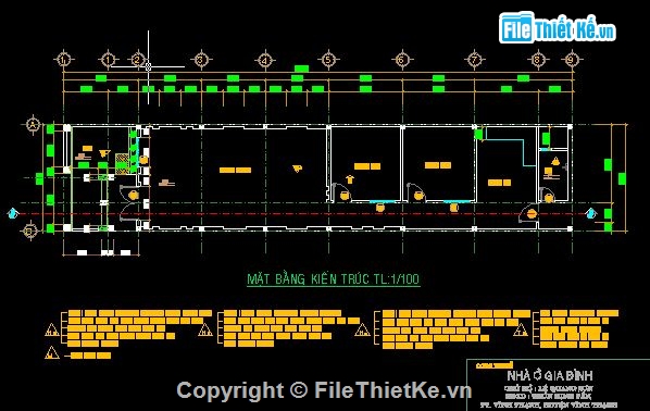 Bản vẽ nhà cấp 4 kích thước 6X16.9M,nhà cấp 4,nhà phố kích thước 4 x 5m